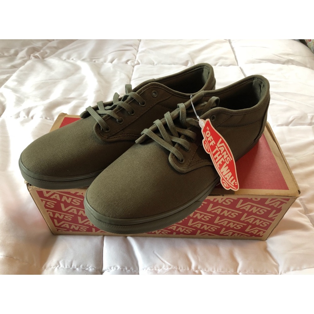 Vans Atwood Low Olive Canvas Shoes NWT
